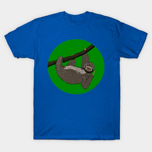 One-Toed Sloth T-Shirt by Travisisjoking